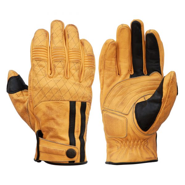 AGE OF GLORY MILES LEATHER GLOVES - YELLOW BLACK