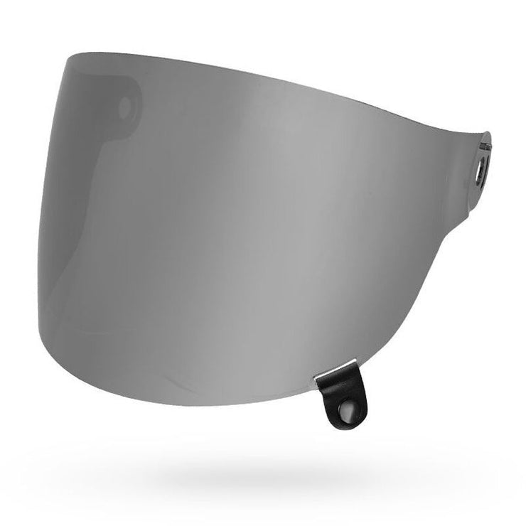 BELL BULLITT FLAT SHIELD - SILVER IRIDIUM w/ BLACK TAB