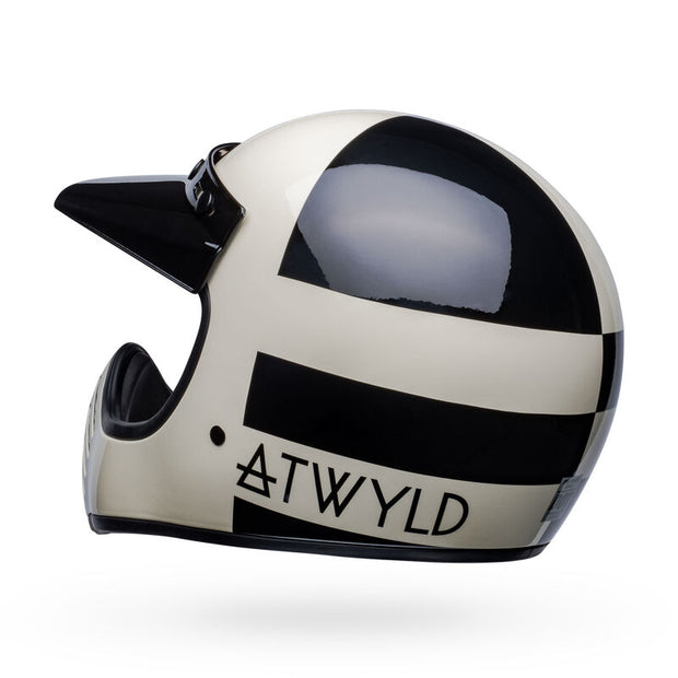 BELL MOTO 3 - ATWYLD ORBIT GLOSS WHITE/BLACK - SIZE S