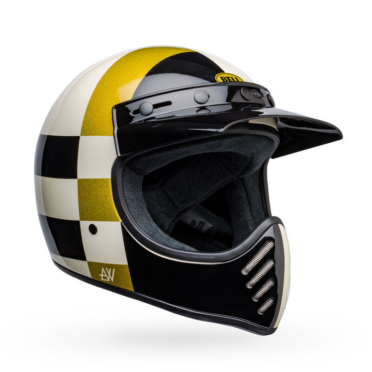 BELL MOTO 3 - ATWYLD ORBIT GLOSS WHITE/BLACK - SIZE S