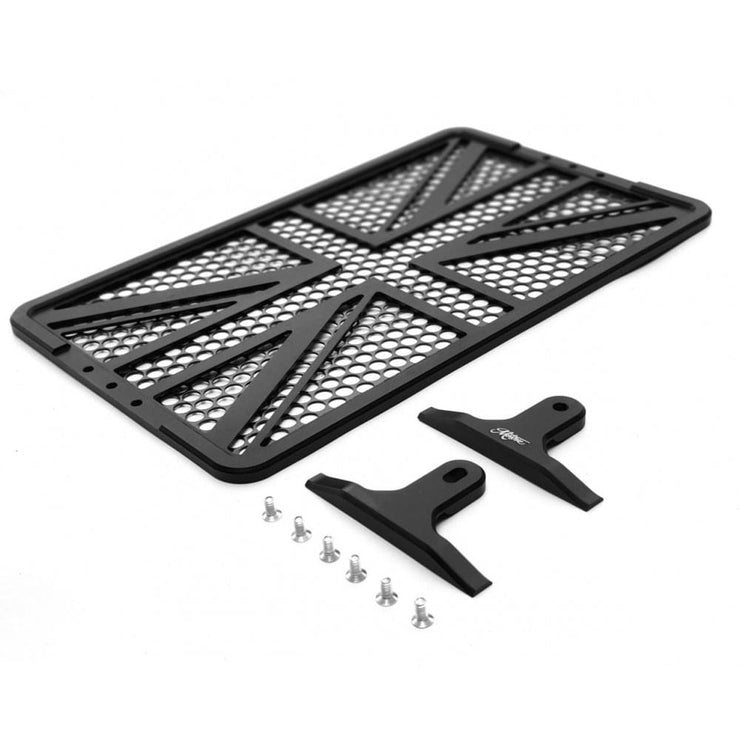 MOTONE BILLET RADIATOR GUARD KIT - UNION JACK - BLACK WIDE (BOBBER / SPEEDMASTER)