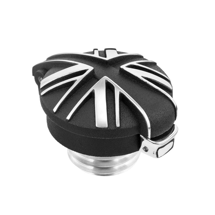 MOTONE BLACKJACK UNION JACK MONZA CAP KIT FOR TRIUMPH & HD - CONTRAST POLISHED