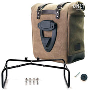 UNIT GARAGE WAXED SUEDE PANNIER SCRAM 22-30L W/ DOUBLE SUBFRAME FOR RNINET - MOSS GREY