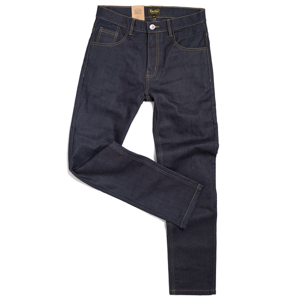 BIKE SHED PROTECTIVE ROAD JEANS - RAW INDIGO - SIZE 30R, 36R