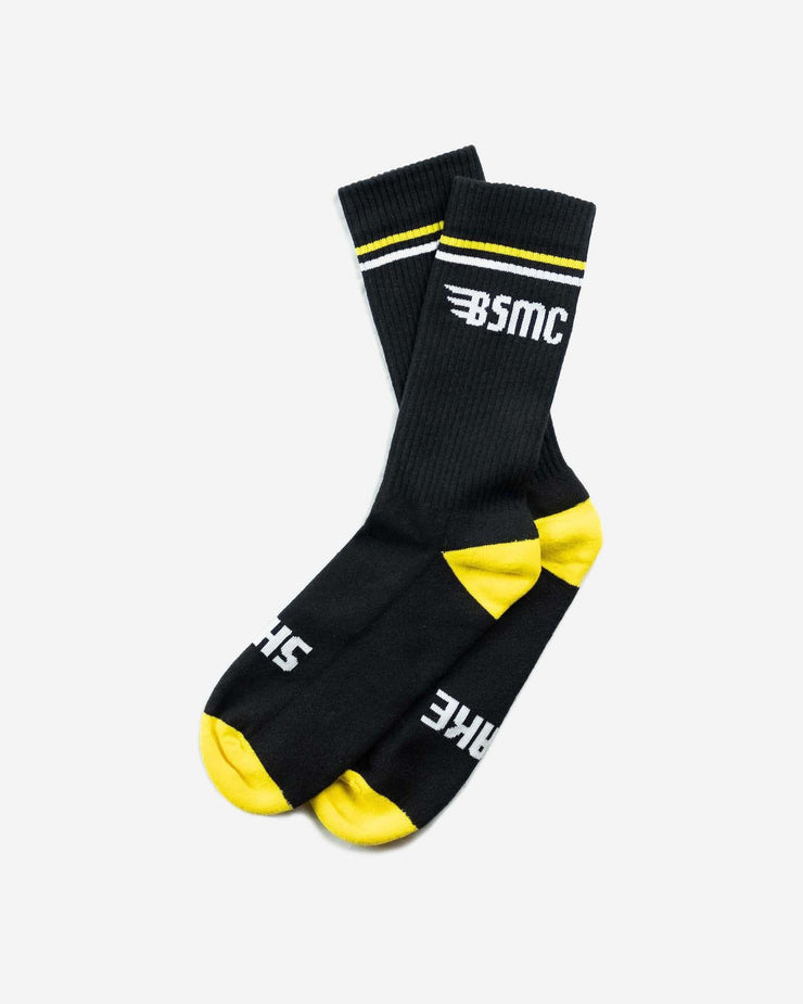 BIKE SHED MX SOCKS - BLACK / YELLOW