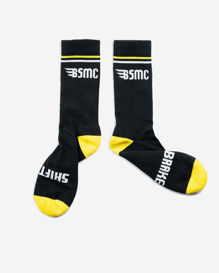 BIKE SHED MX SOCKS - BLACK / YELLOW