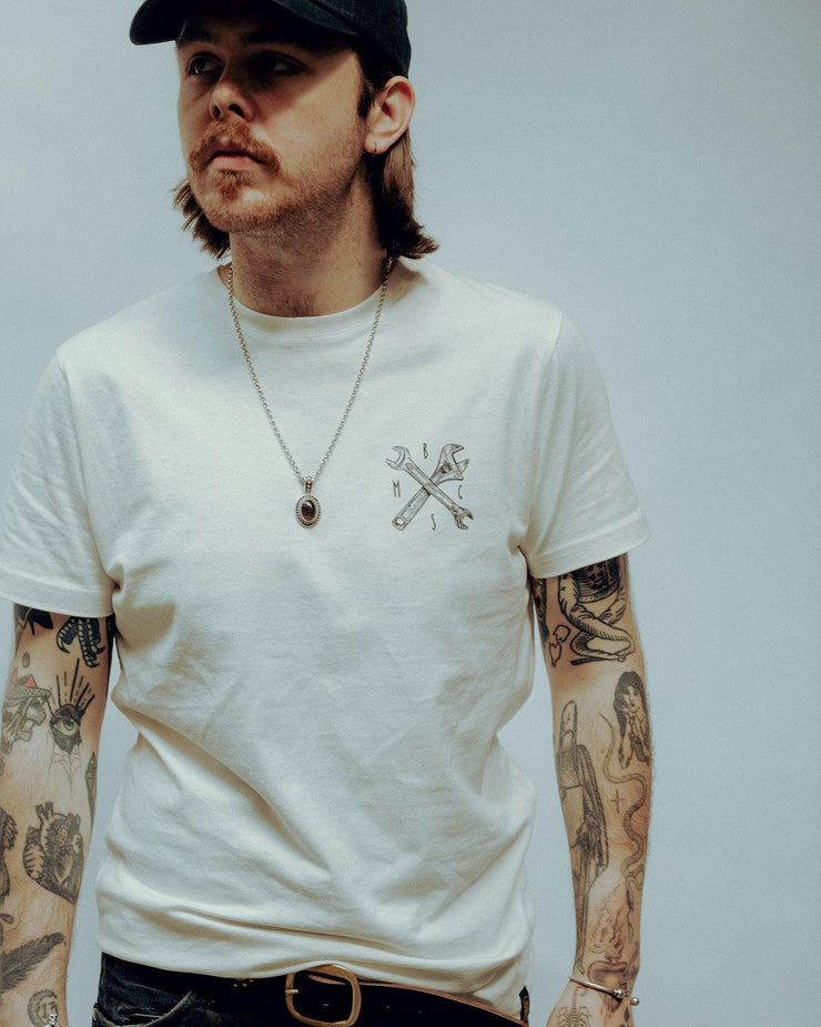 BIKE SHED TOOLKIT T SHIRT - WHITE - SIZE XL