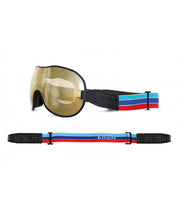 ETHEN CAFE RACER GOGGLE MIRROR BRONZE PHOTOCHROMIC LENS - AZURE / BLUE / RED