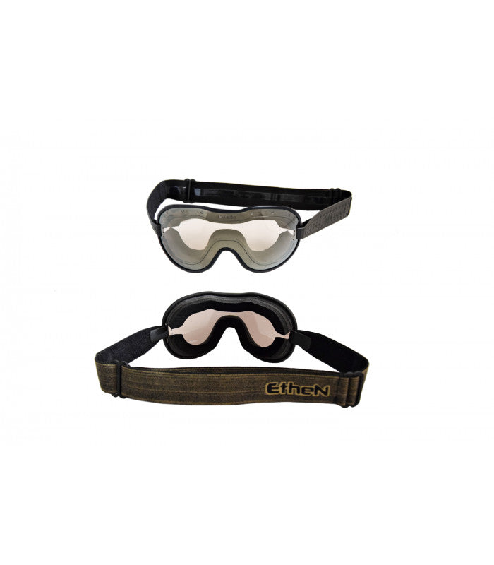 ETHEN CAFE RACER GOGGLE MIRROR BRONZE PHOTOCHROMIC LENS - BLACK/SAND MELANGE