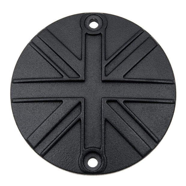 MOTONE CLUTCH (LHS) COVER/BADGE - UNION JACK - BLACK