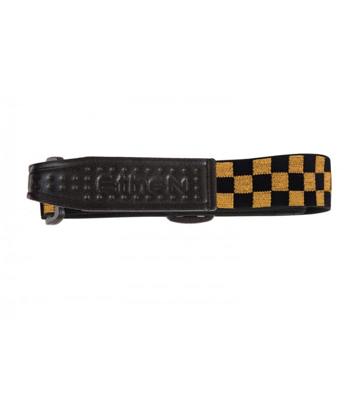 ETHEN SCRAMBLER/CAFE GOGGLE STRAP - CHECKER BLACK/GOLD