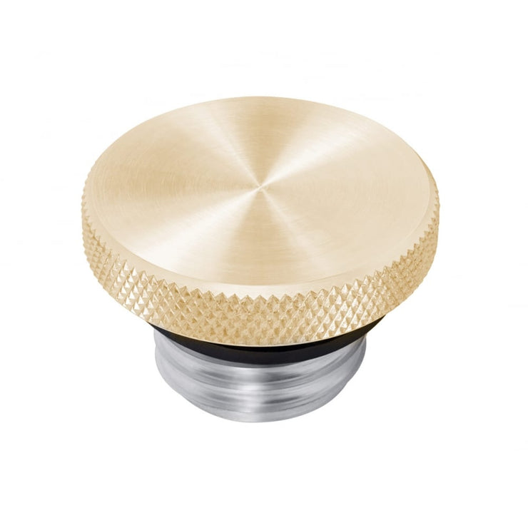 MOTONE CUSTOM FUEL GAS CAP - BILLET BRASS & ALUMINIUM - SPUN SATIN FINISH