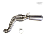 UNIT GARAGE HIGH PIPE 1:2:1 NINE T SCRAMBLER IN TITANIUM WITH VISIBLE WELDS