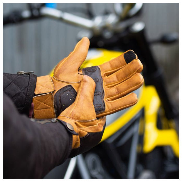 HELSTONS WOLF GLOVES - GOLD/BROWN - XXL - LAST ONE!
