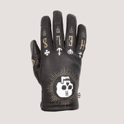 HELSTONS GRAPHIC LADIES GLOVES - BLACK - SIZE L - LAST ONE!
