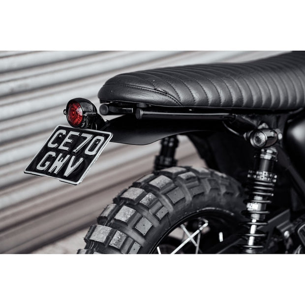 MOTONE HIGH-TAIL CUSTOM MUDGUARD PREDRILLED FOR MOTONE FENDER LIGHT KITS - BLACK ANODISED - LC