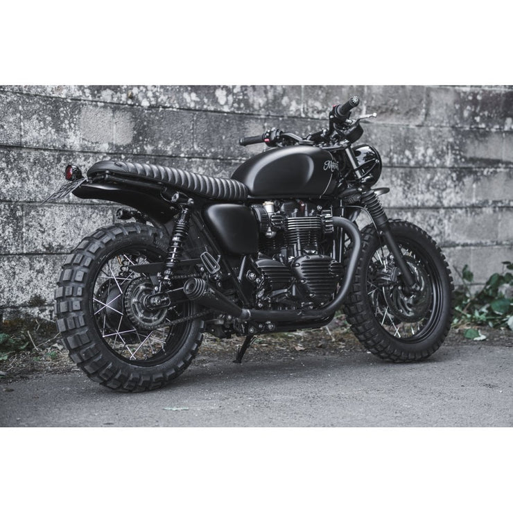 MOTONE HIGH-TAIL CUSTOM MUDGUARD PREDRILLED FOR MOTONE FENDER LIGHT KITS - BLACK ANODISED - LC