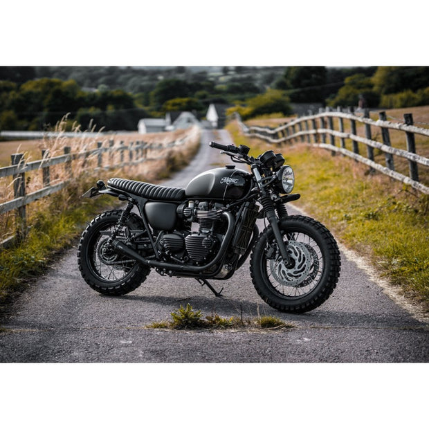 MOTONE HIGH-TAIL CUSTOM MUDGUARD PREDRILLED FOR MOTONE FENDER LIGHT KITS - BLACK ANODISED - LC