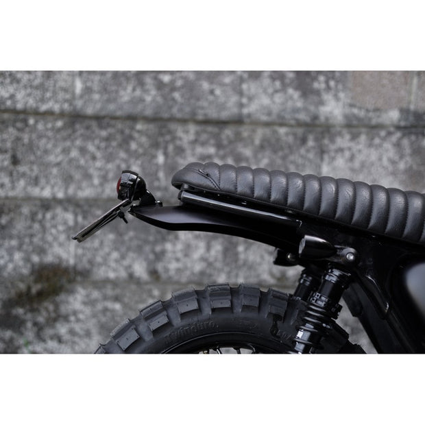 MOTONE HIGH-TAIL CUSTOM MUDGUARD PREDRILLED FOR MOTONE FENDER LIGHT KITS - BLACK ANODISED - LC