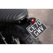 MOTONE HIGH-TAIL CUSTOM MUDGUARD PREDRILLED FOR MOTONE FENDER LIGHT KITS - BLACK ANODISED - LC