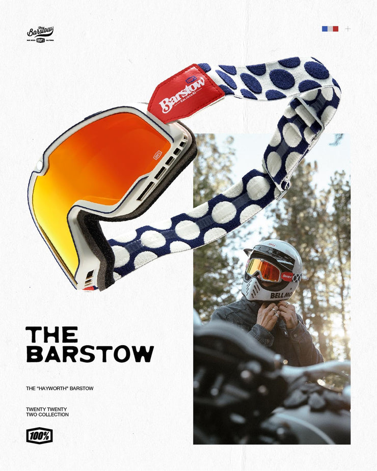 100% BARSTOW GOGGLE HAYWORTH - FLASH RED LENS