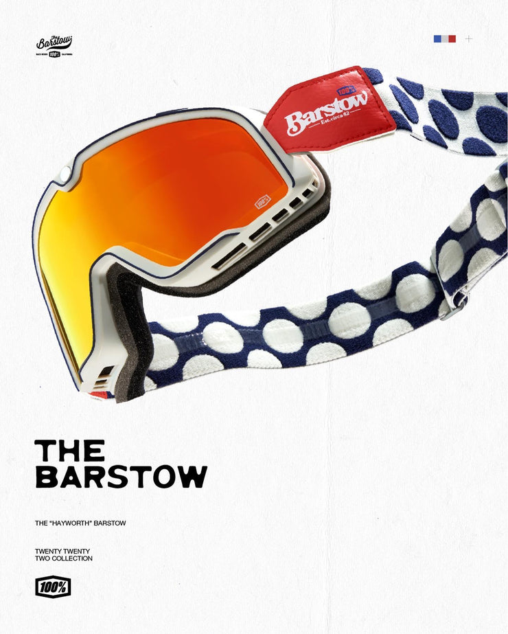 100% BARSTOW GOGGLE HAYWORTH - FLASH RED LENS