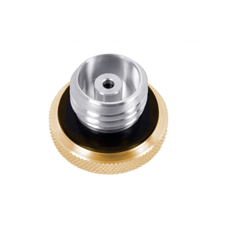 MOTONE INFINITY GAS CAP - BRASS RIPPLED TOP - ALUMINIUM THREAD