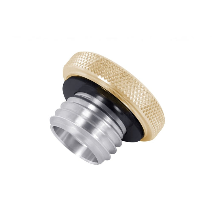 MOTONE INFINITY GAS CAP - BRASS RIPPLED TOP - ALUMINIUM THREAD