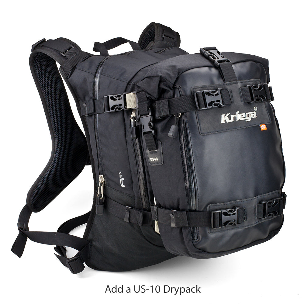 Kriega R15 バックパック KRIEGA R15 BACKPACK - BLACK – Strath Moto