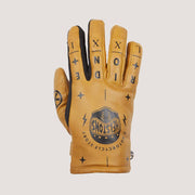 HELSTONS KUSTOM GLOVES - GOLD