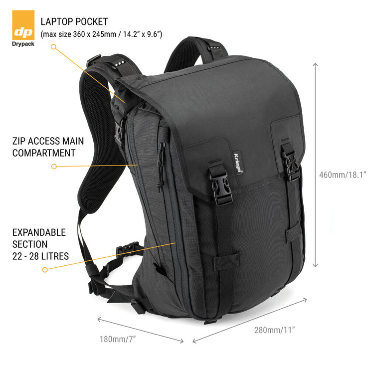 KRIEGA MAX 28 EXPANDABLE BACKPACK