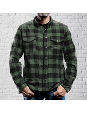 HOLY FREEDOM LUMBERJACK MOTORCYCLE JACKET - GREEN - SIZE M