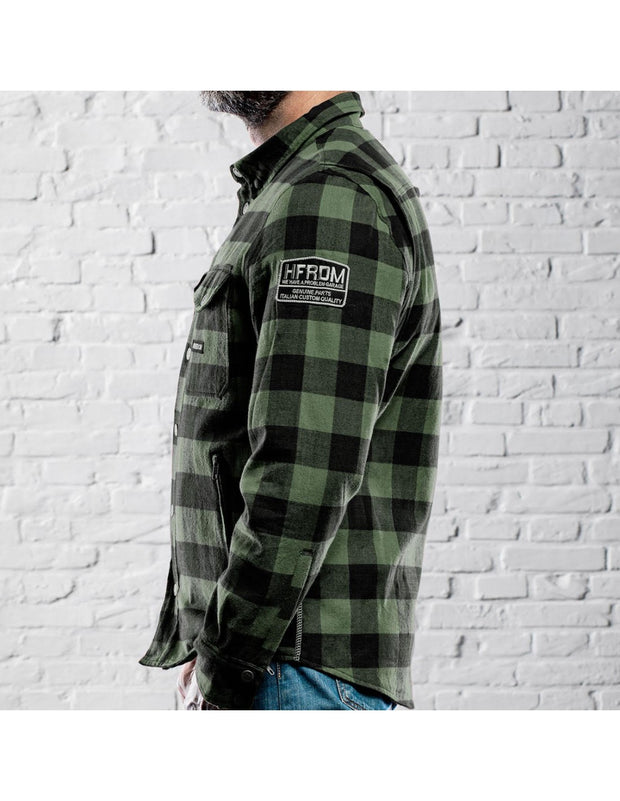 HOLY FREEDOM LUMBERJACK MOTORCYCLE JACKET - GREEN - SIZE M