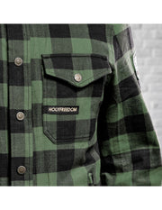 HOLY FREEDOM LUMBERJACK MOTORCYCLE JACKET - GREEN - SIZE M