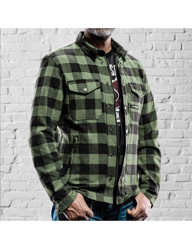 HOLY FREEDOM LUMBERJACK MOTORCYCLE JACKET - GREEN - SIZE M