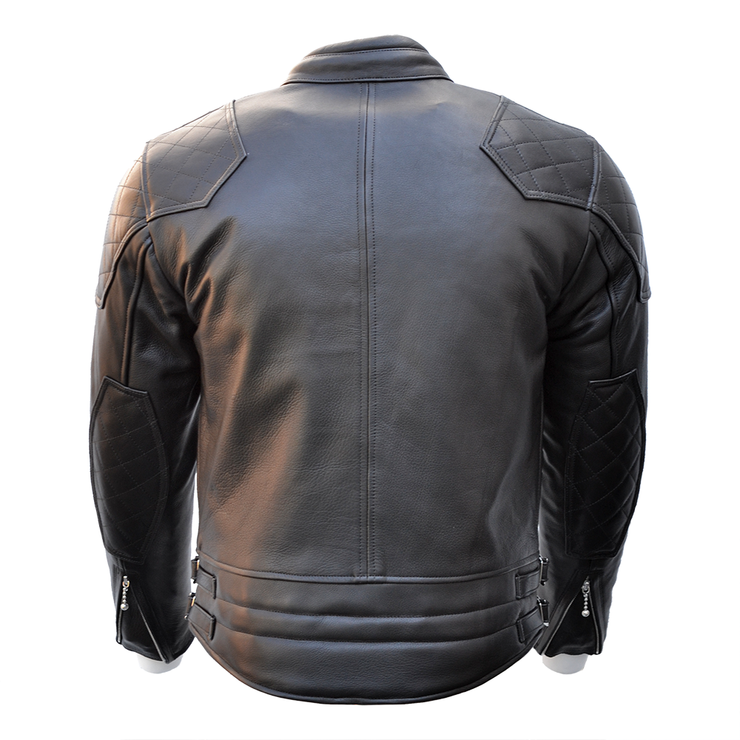 GOLDTOP '76 CAFE RACER JACKET (CE ARMOURED) - BLACK