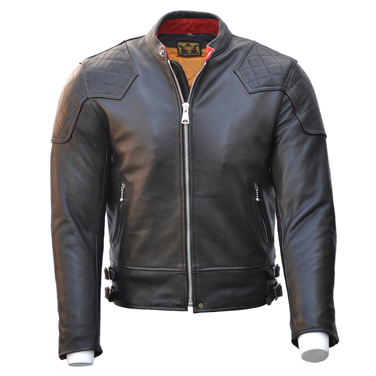 GOLDTOP '76 CAFE RACER JACKET (CE ARMOURED) - BLACK