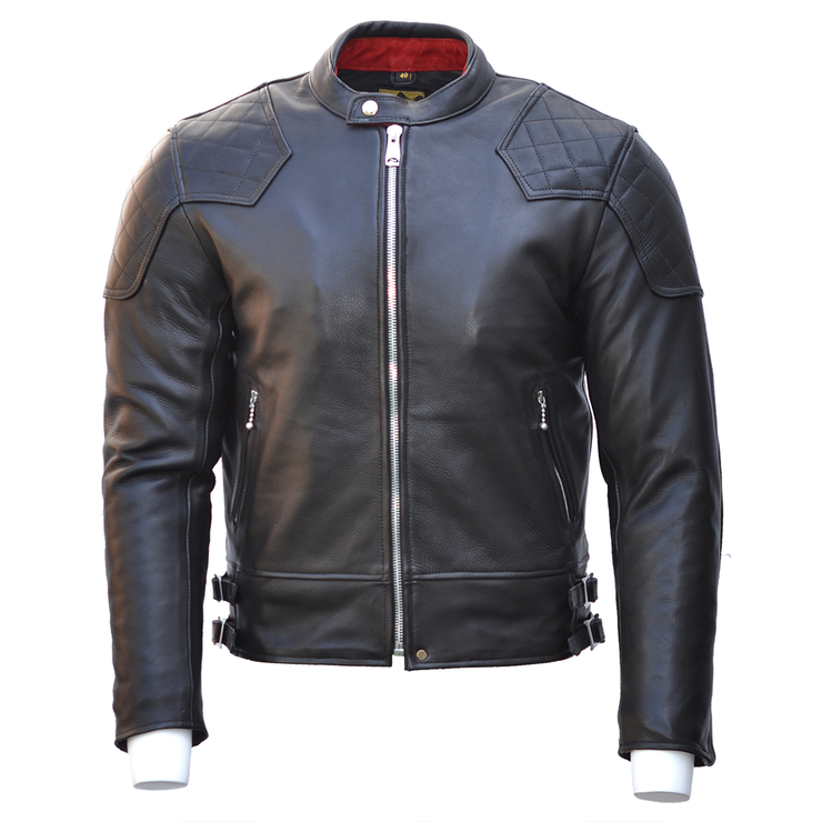 GOLDTOP '76 CAFE RACER JACKET (CE ARMOURED) - BLACK