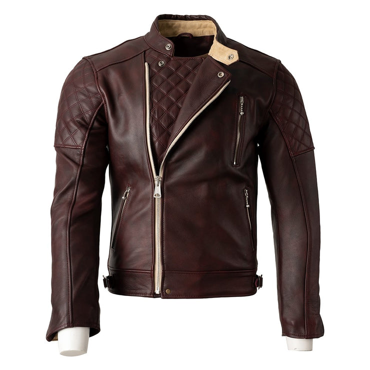 GOLDTOP BOBBER JACKET (CE ARMOURED) - OXBLOOD