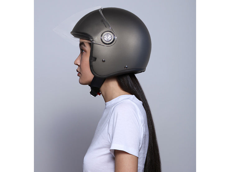 DMD PROJECT-1 (P1) JET HELMET - MATTE GREY - SIZE L