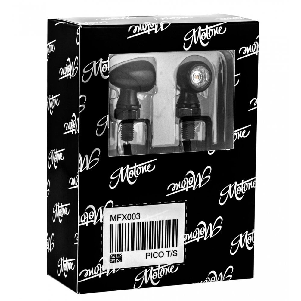 MOTONE PICO LED INDICATOR TURN SIGNALS - PAIR - BLACK - M8