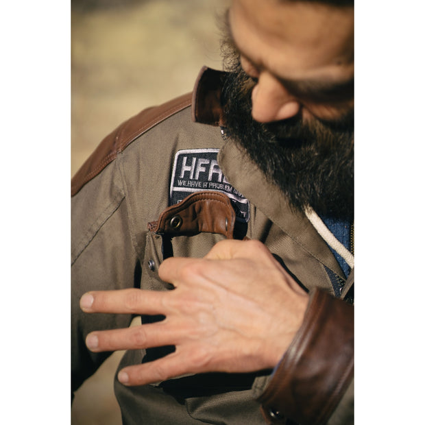 HOLY FREEDOM QUATTRO WAXED EVO JACKET - BROWN/MILITARY GREEN