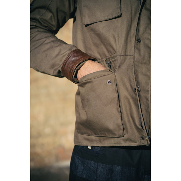 HOLY FREEDOM QUATTRO WAXED EVO JACKET - BROWN/MILITARY GREEN