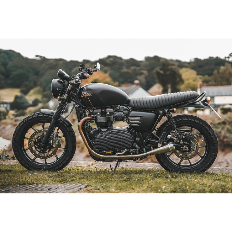 MOTONE SHORTY FRONT MUDGUARD/FENDER - BLACK ANODIZED ALUMINIUM - LC BIKES