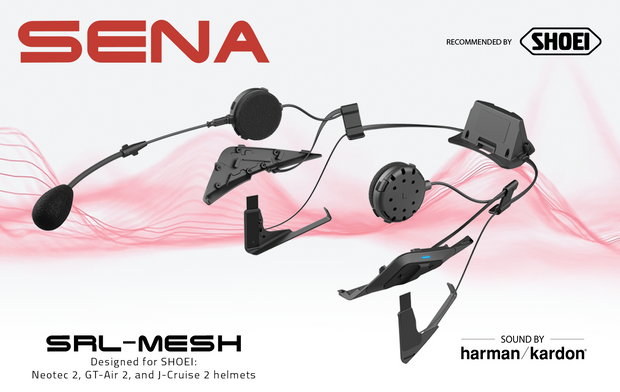 SENA SRL-MESH & BLUETOOTH COMM SYSTEM FOR SHOEI GT-AIR II / NEOTEC II / J-CRUISE II