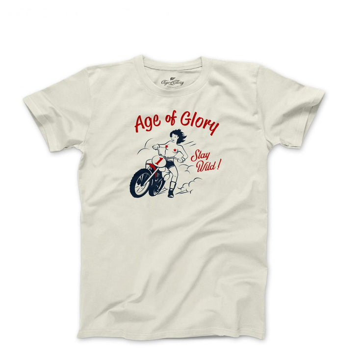 AGE OF GLORY STAY WILD T-SHIRT - ECRU