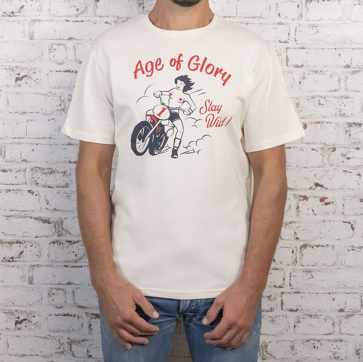 AGE OF GLORY STAY WILD T-SHIRT - ECRU