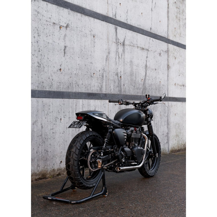 MOTONE TAIL TIDY KIT FOR LC TRIUMPH STREET TWIN/STREET SCRAMBLER/T100/T120 - "GORT" - KRACKLE MATTE BLACK