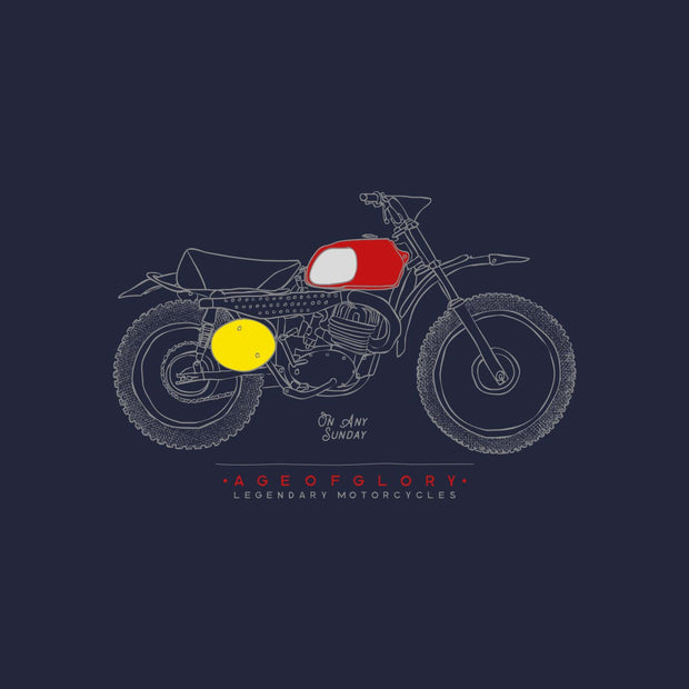 AGE OF GLORY LEGENDARY ON ANY SUNDAY T-SHIRT - NAVY - SIZE S - SALE!